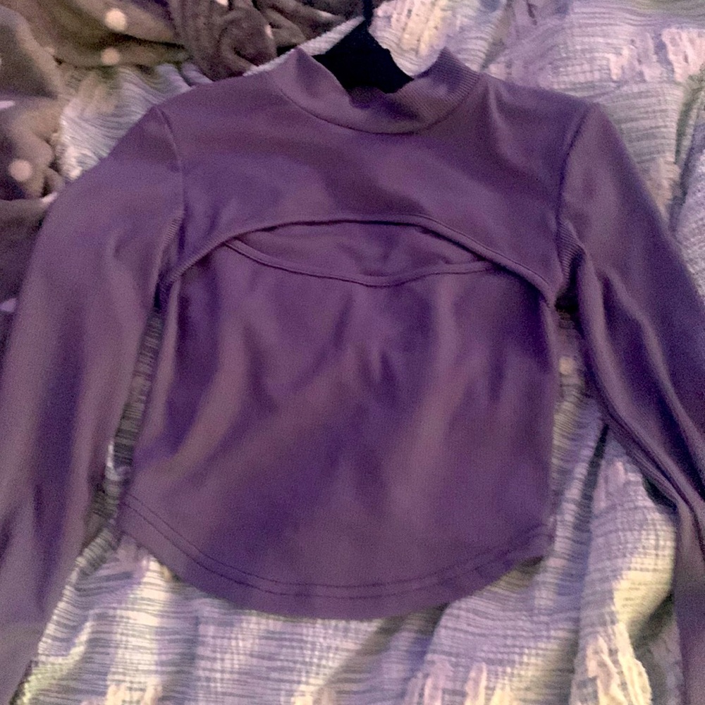 Purple SHEIN cut out top